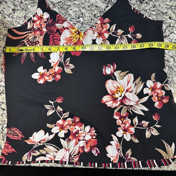 White House Black Market Floral & Stripe Reversible Cami - Picture 4 of 4